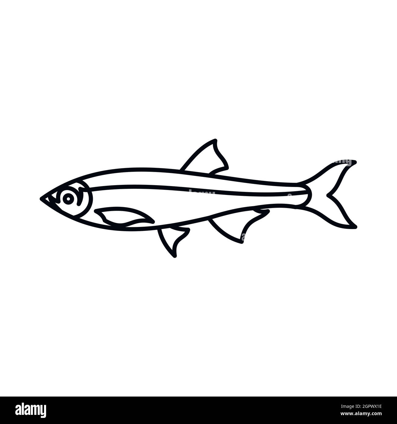 Herring fish icon, outline style Stock Vector Image & Art Alamy