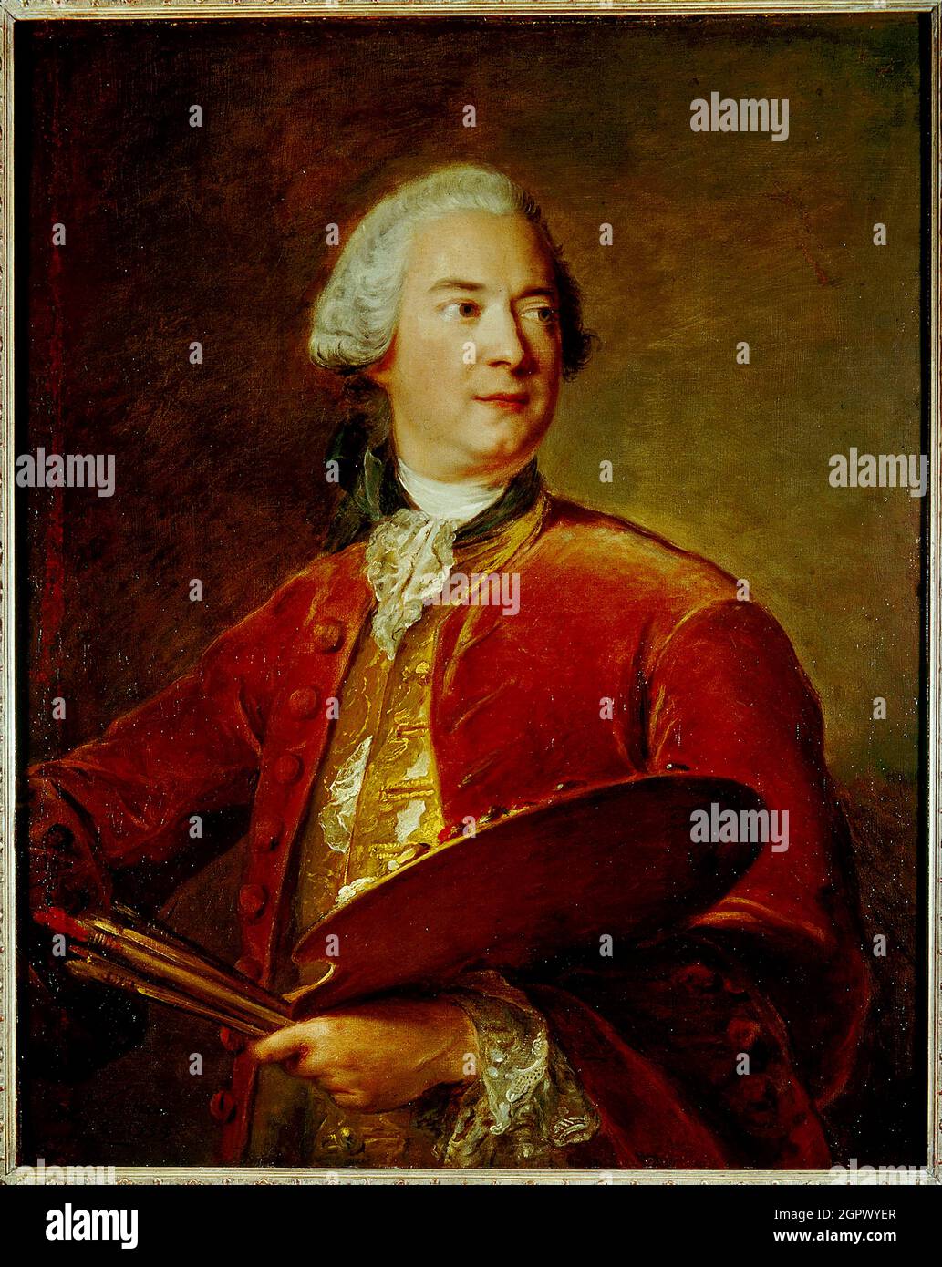 Portrait of Louis Tocqu&#xe9; (1696-1772), 1739. Found in the Collection of the Museu Calouste Gulbenkian, Lisbon. Stock Photo
