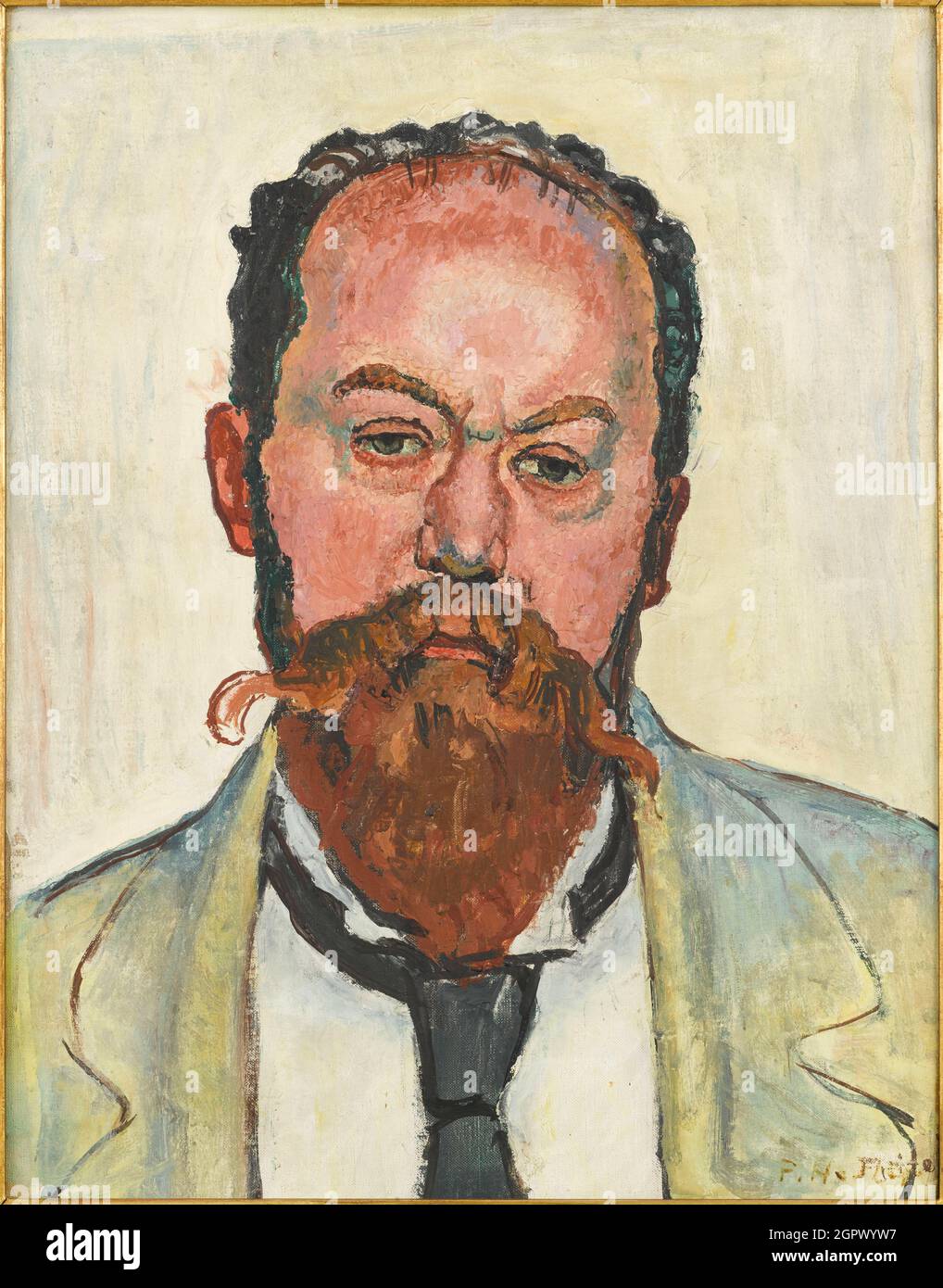 Portrait of Mathias Morhardt (1863-1939), 1913. Found in the Collection of the Mus&#xe9;e d'Orsay, Paris. Stock Photo