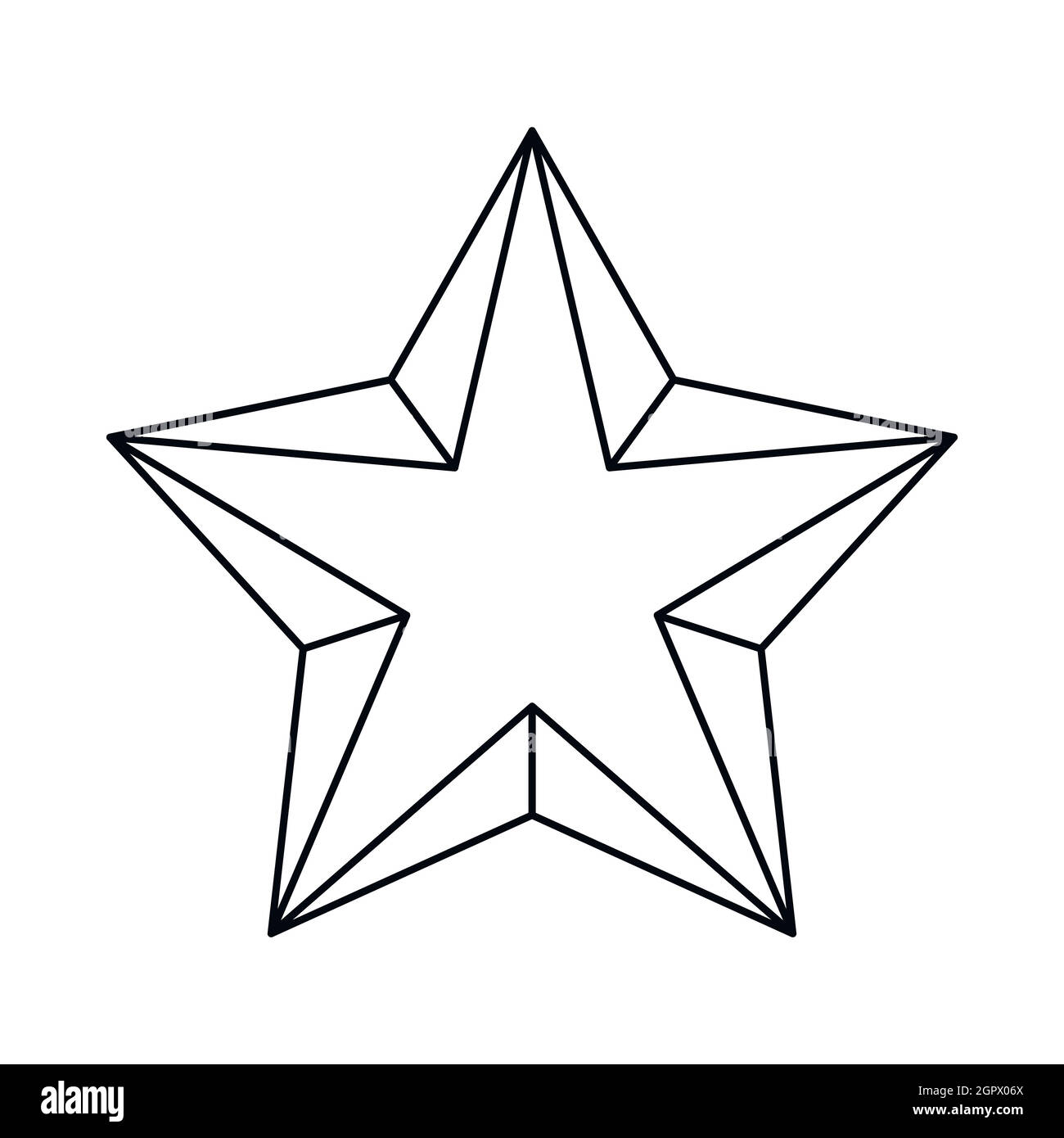Star icon, outline style Stock Vector Image & Art - Alamy
