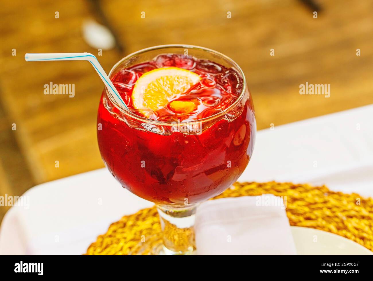 Sangria, Spanish Drink Red Wine And Fruit Stock Photo Alamy