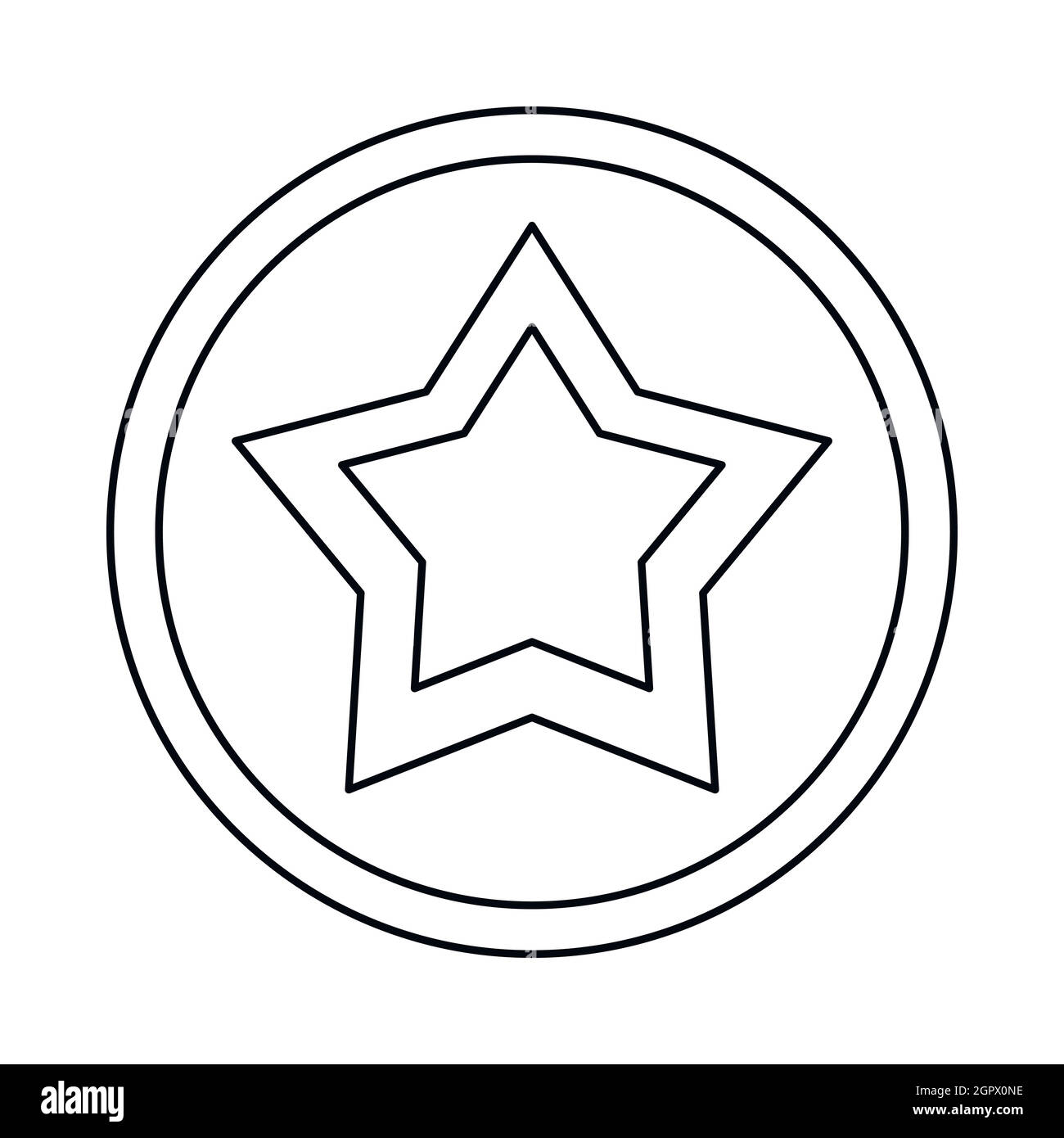 Star icon, outline style Stock Vector Image & Art - Alamy
