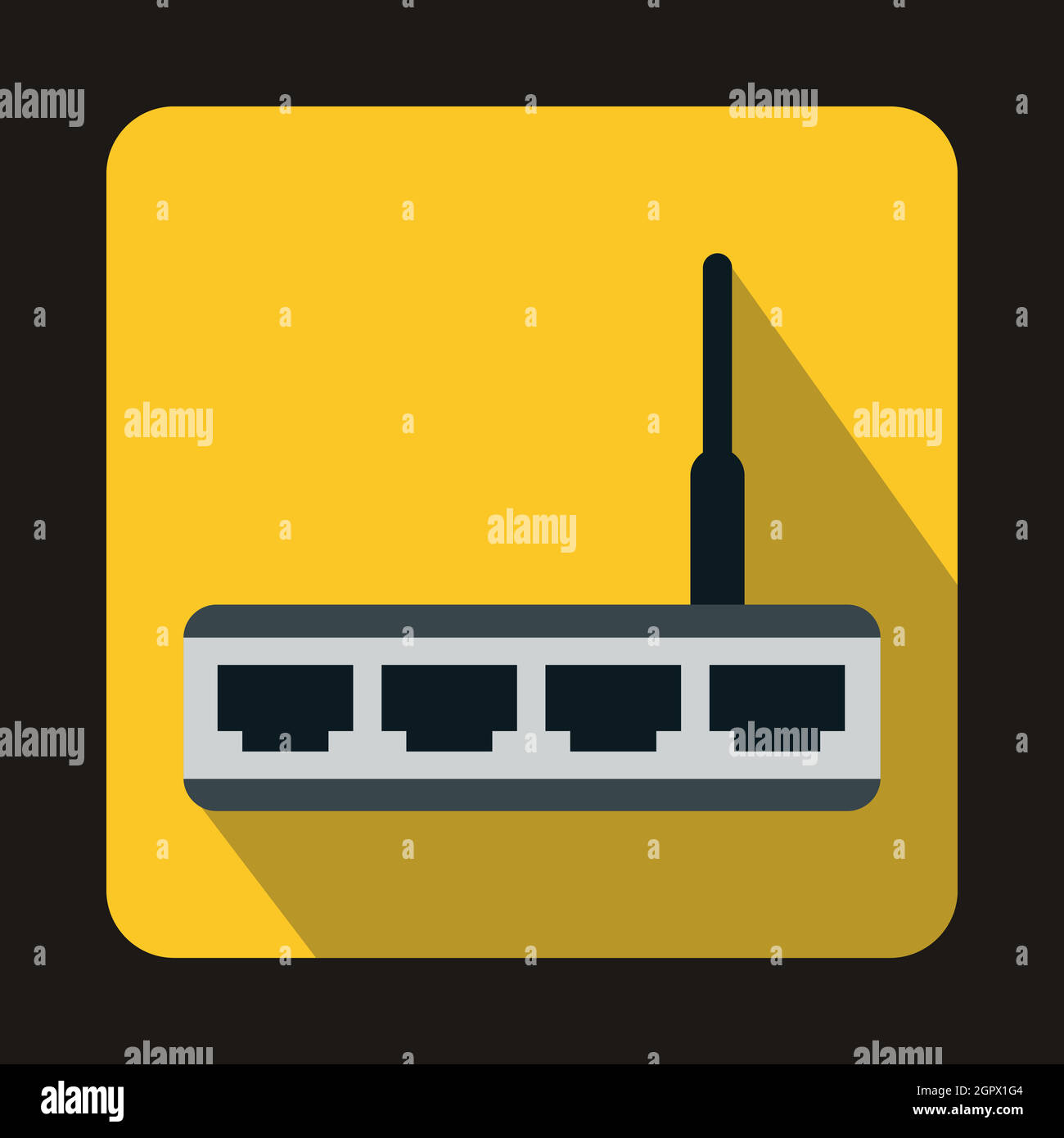Router icon in flat style Stock Vector Image & Art Alamy