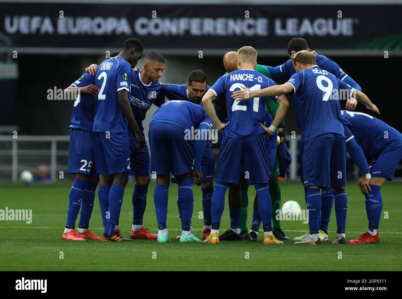Gent S Players Pictured Before A Soccer Game Between Belgian Kaa Gent And Cyprus Anorthosis Famagusta On The Second Day Out Of Six In The Group B Stock Photo Alamy