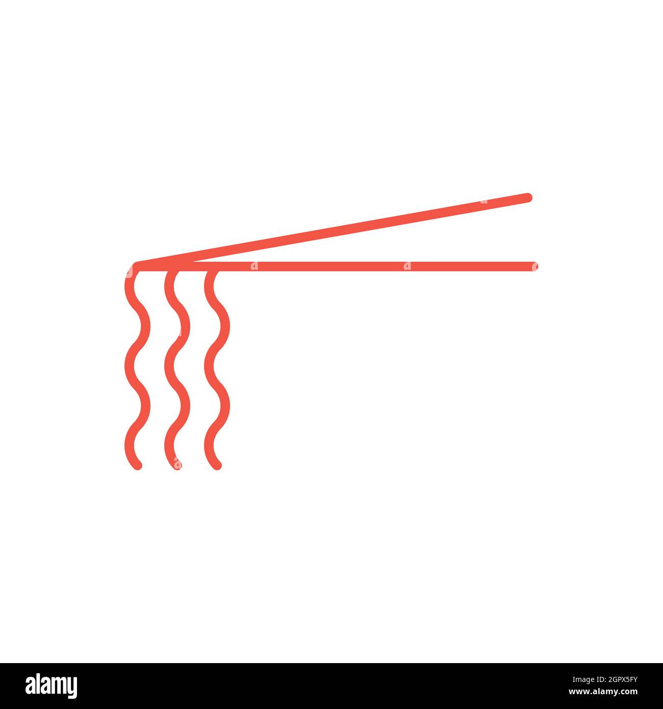 Chopsticks holding asian noodles vector icon Stock Vector Image & Art Alamy