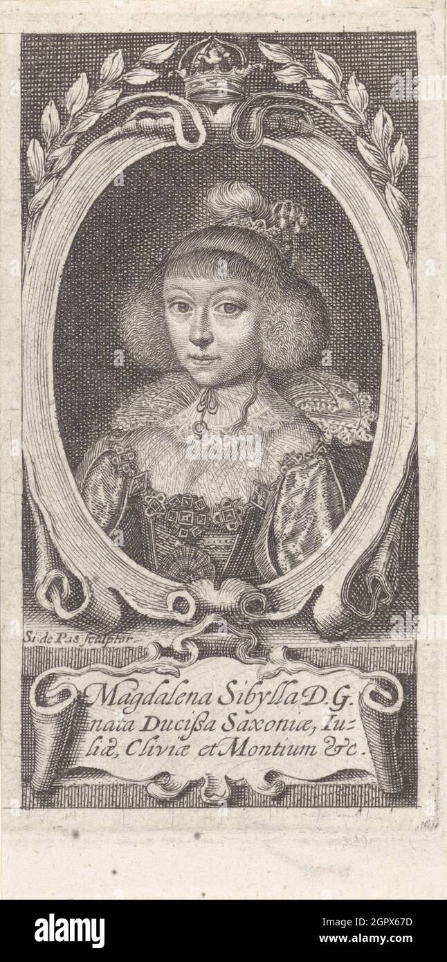 Princess Magdalene Sibylle of Saxony (1617-1668), Duchess of Saxe-Altenburg, c. 1647-1648. Private Collection. Stock Photo