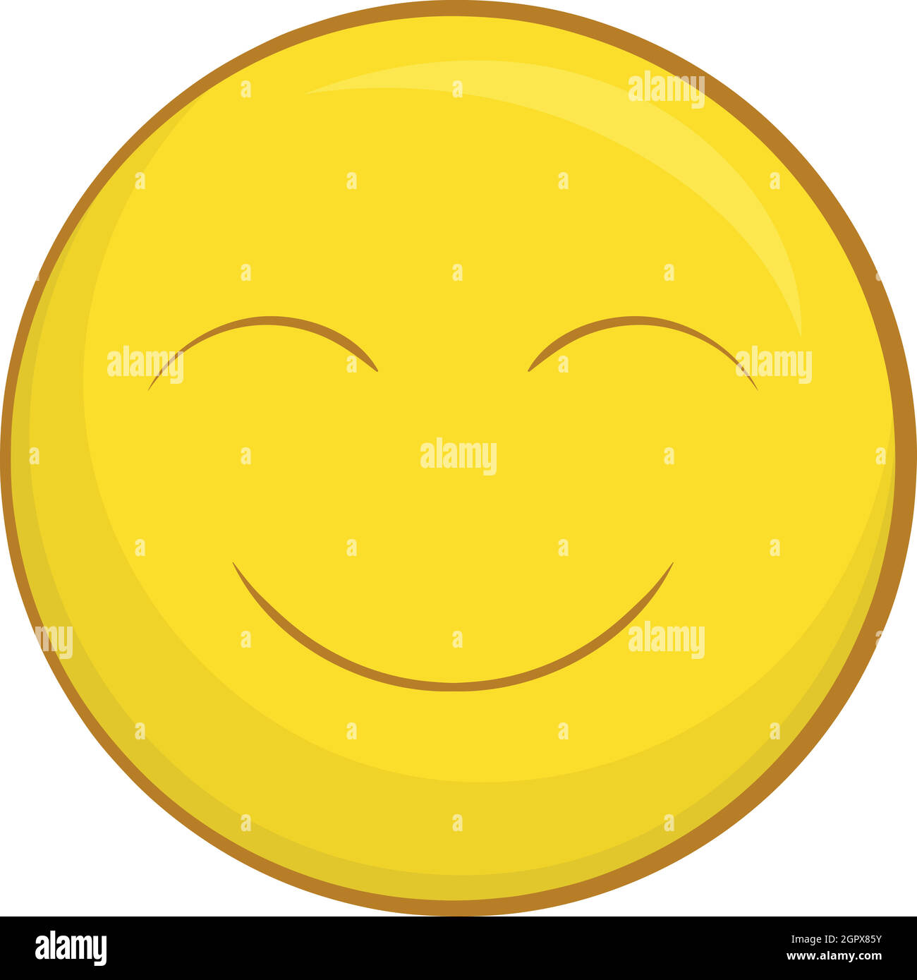Smiley face icon, cartoon style Stock Vector