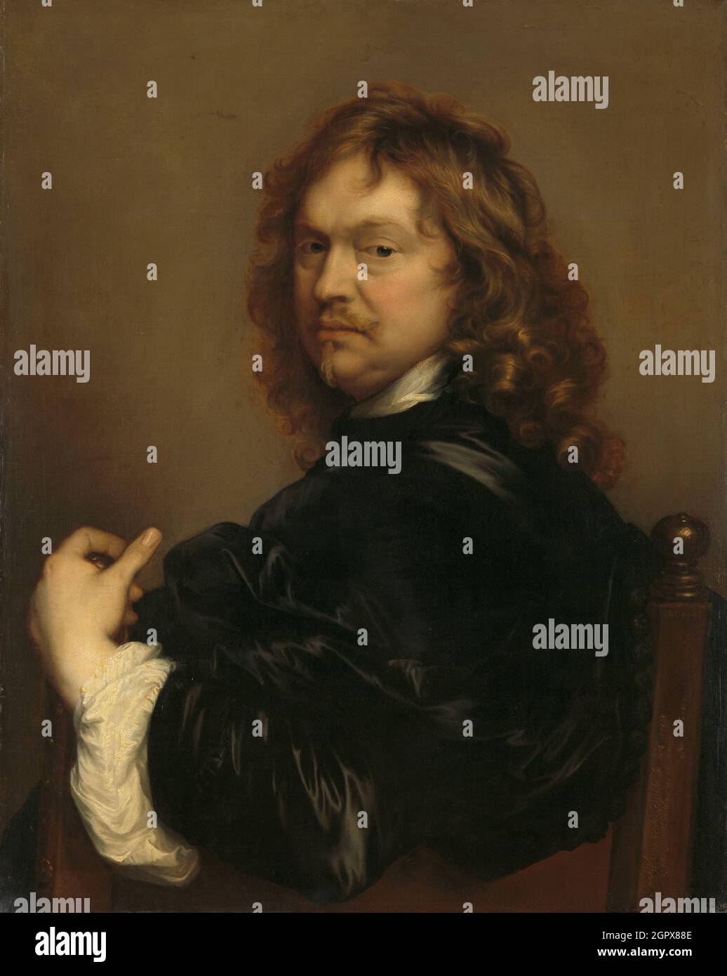 Self-Portrait, 1656. Found in the Collection of the Rijksmuseum, Amsterdam. Stock Photo