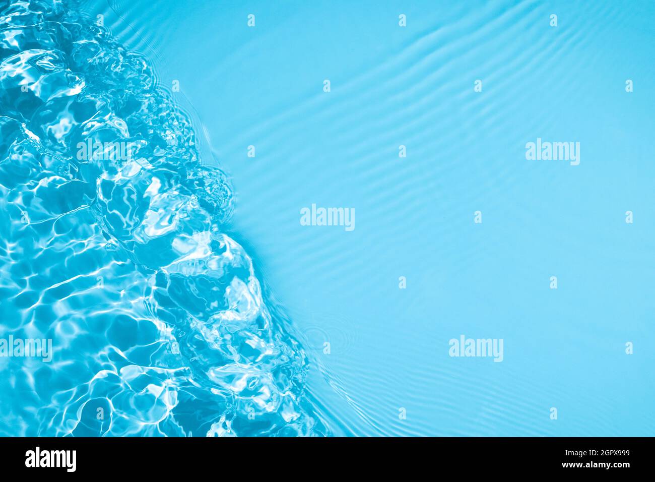 transparent blue colored clear calm water surface texture Stock Photo ...