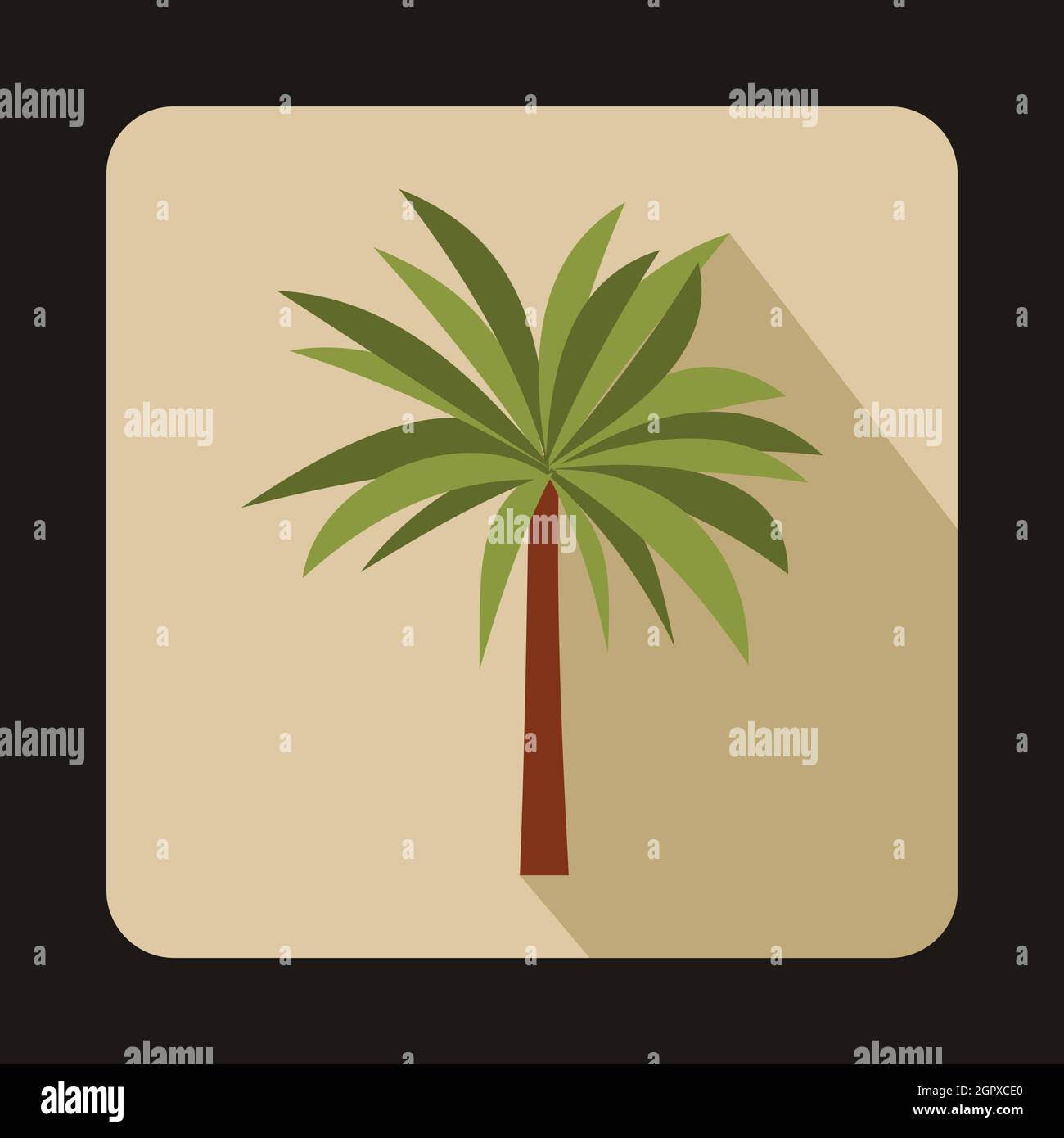 Palm icon in flat style Stock Vector