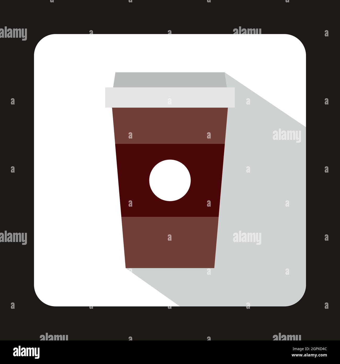 Paper cup of coffee icon, flat style Stock Vector Image & Art - Alamy