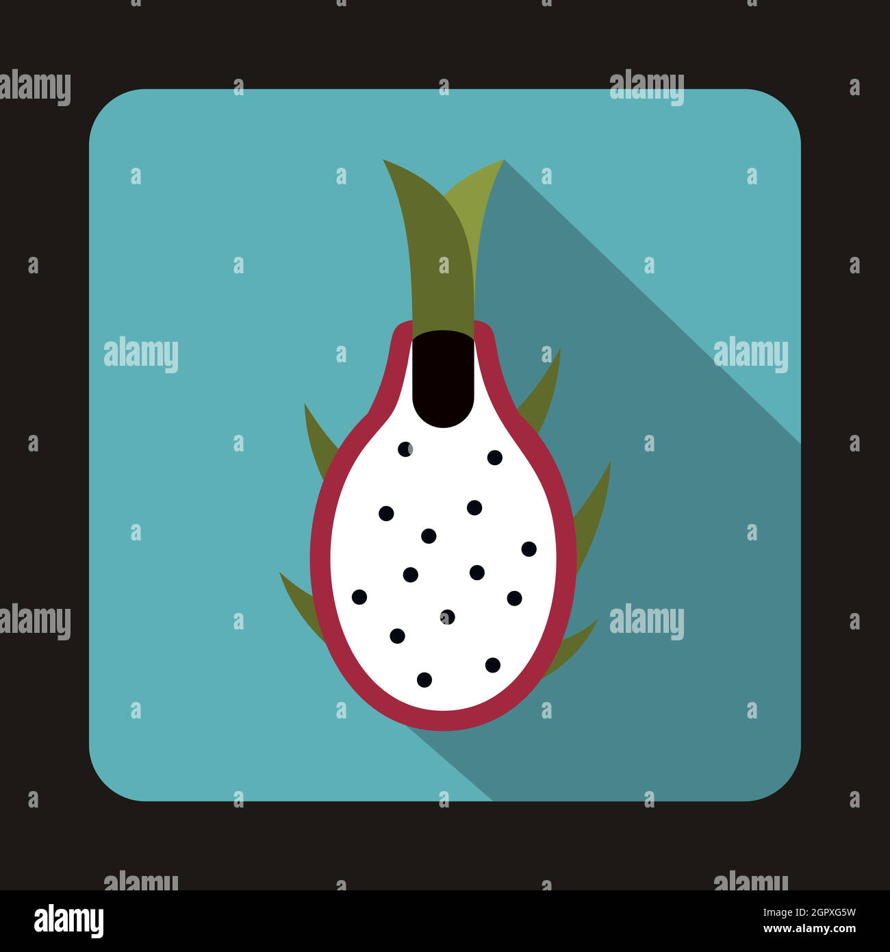 Dragon fruit icon in flat style Stock Vector Image & Art - Alamy