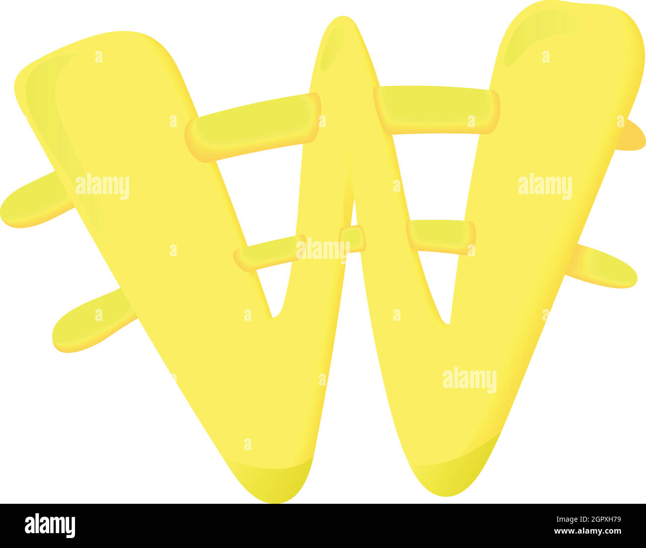 Sign won icon, cartoon style Stock Vector Image & Art - Alamy