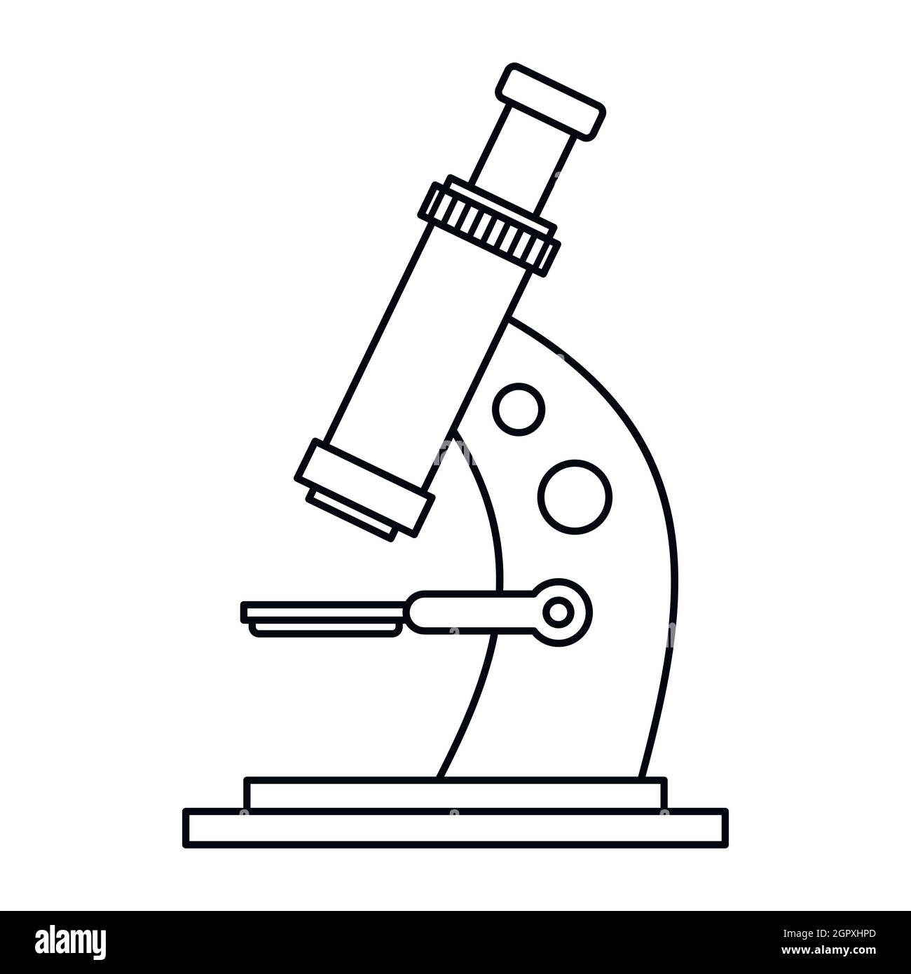 Microscope icon, outline style Stock Vector Image & Art - Alamy