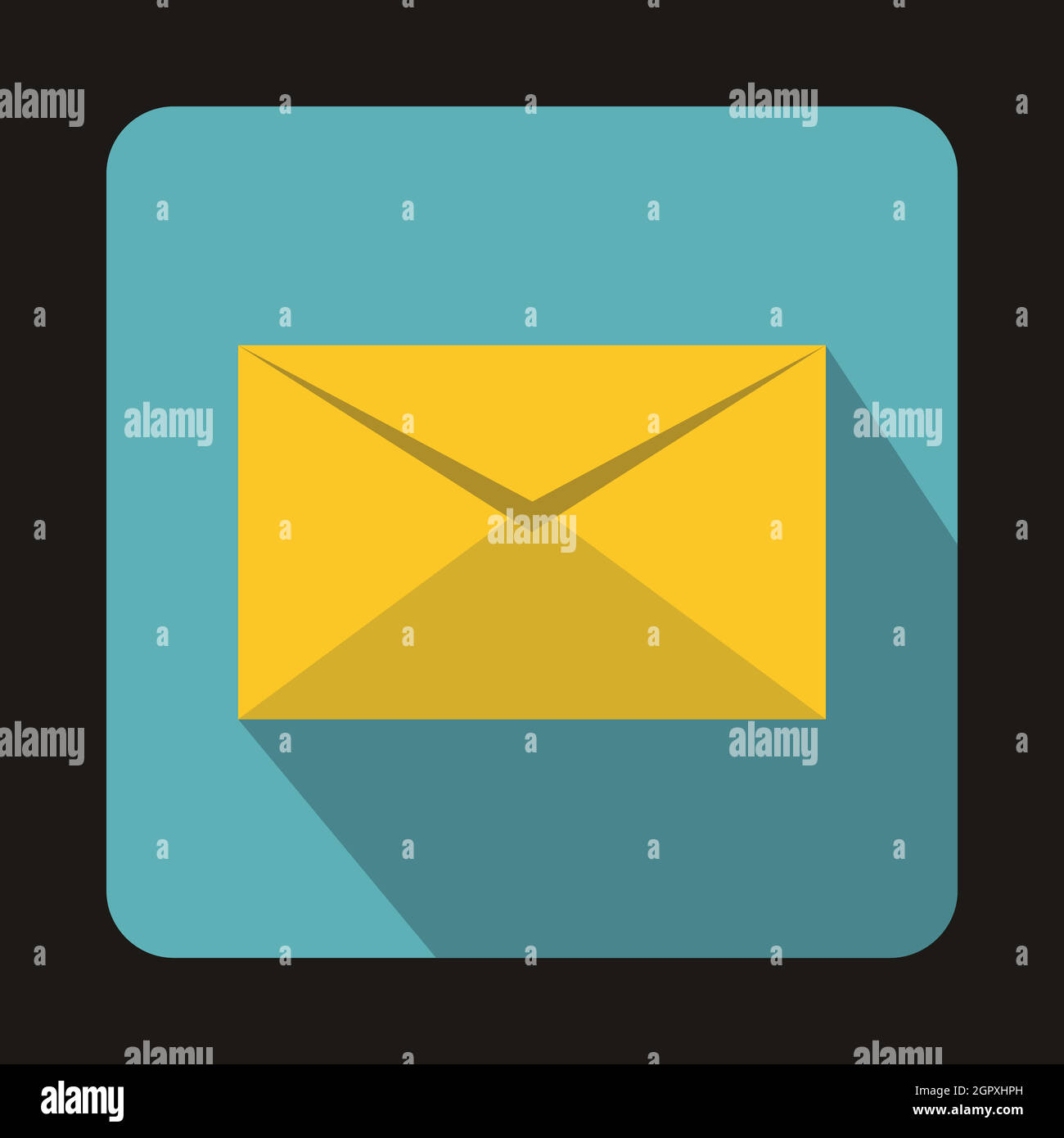 Yellow closed envelope icon, flat style Stock Vector Image & Art - Alamy