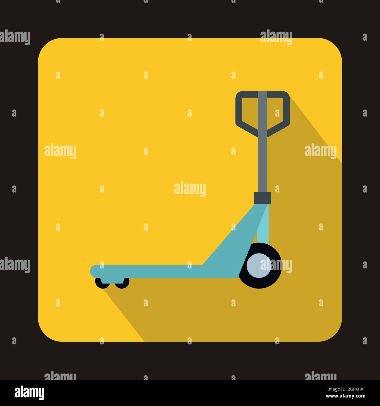 Hand pallet truck icon, flat style Stock Vector