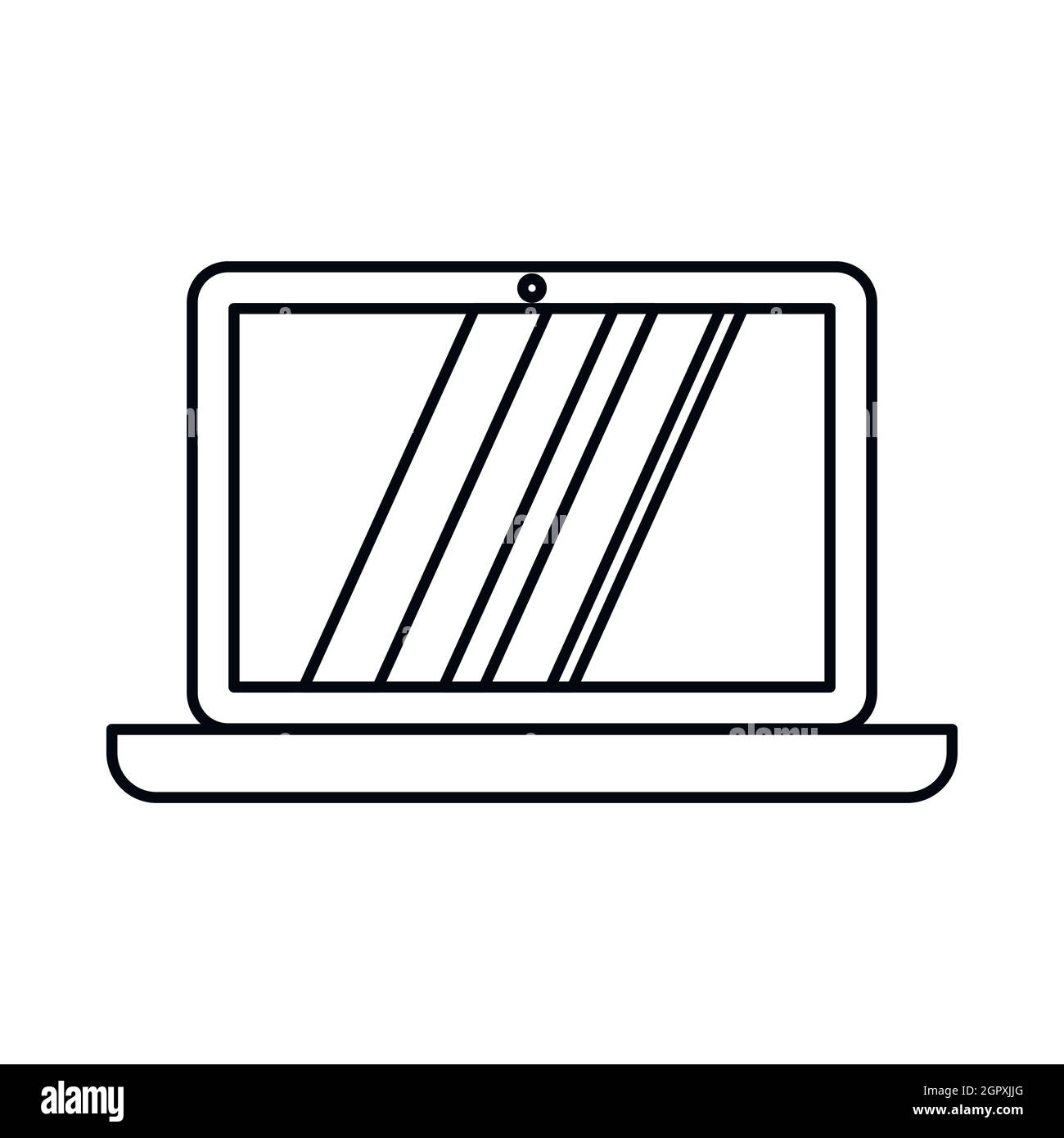 Laptop computer illustration outline hi-res stock photography and ...
