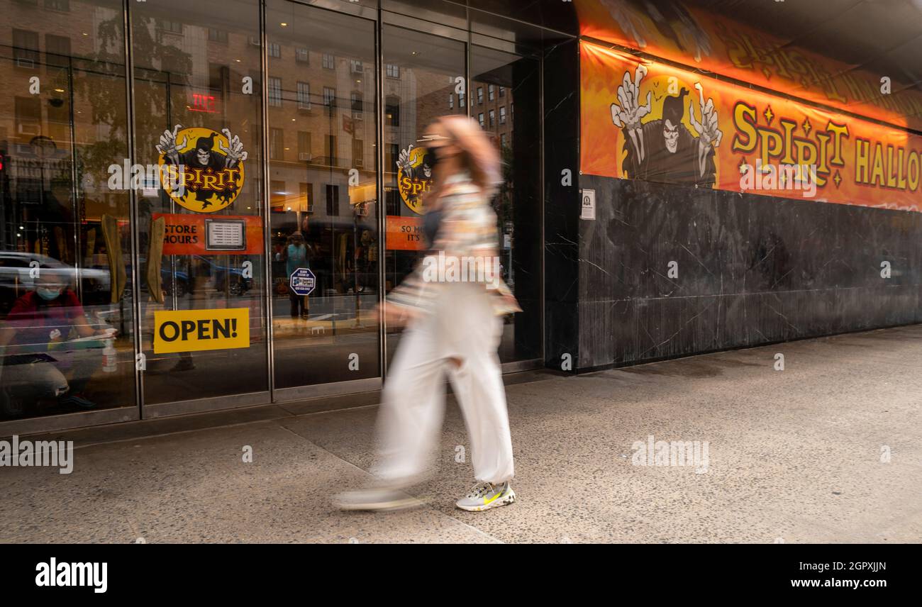 A Spirit Halloween popup store in Chelsea in New York on Thursday
