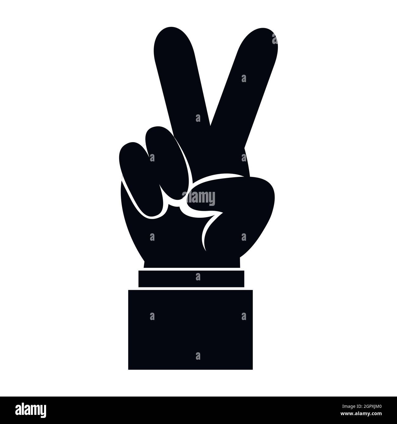 Hand sign black Stock Vector Images - Alamy