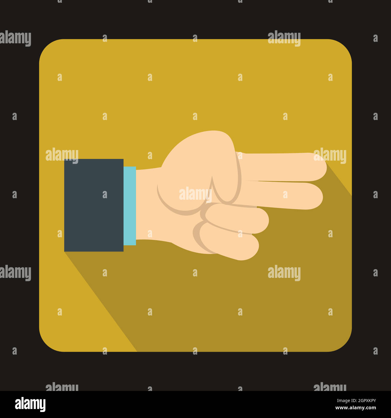 Hand showing two fingers icon Stock Vector Image & Art - Alamy