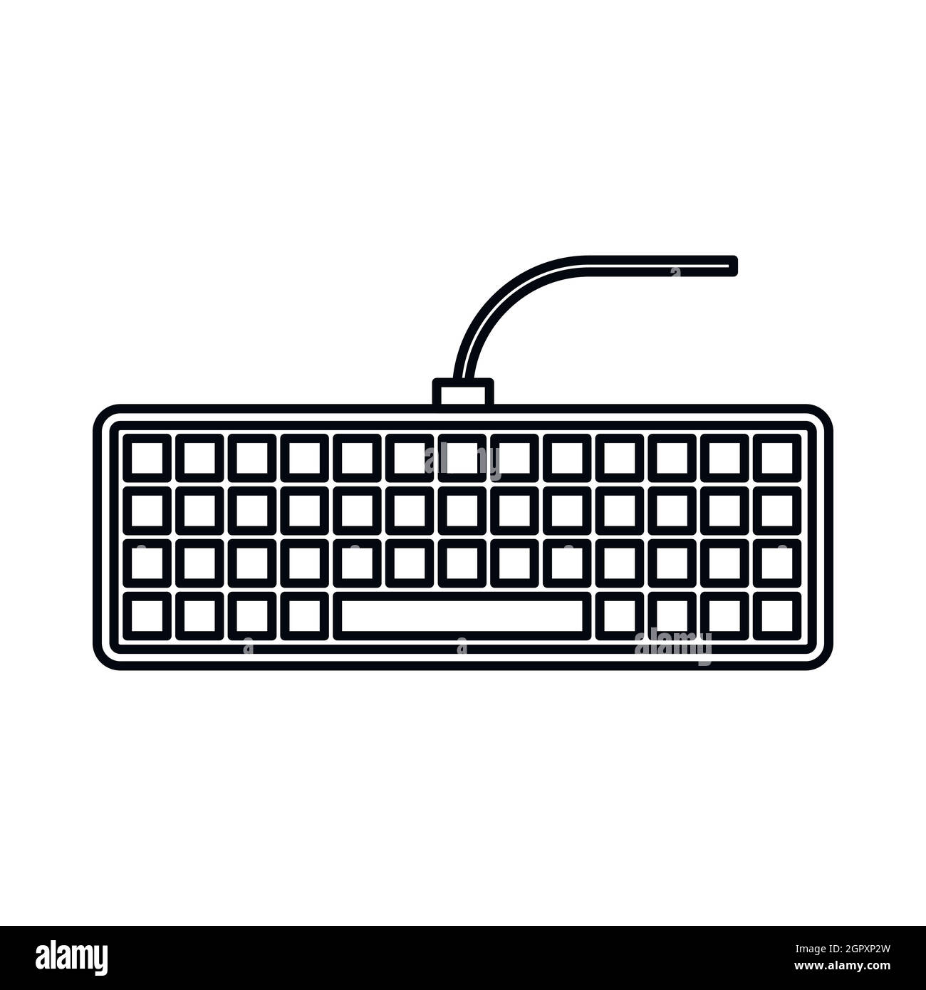 computer keyboard clipart black and white