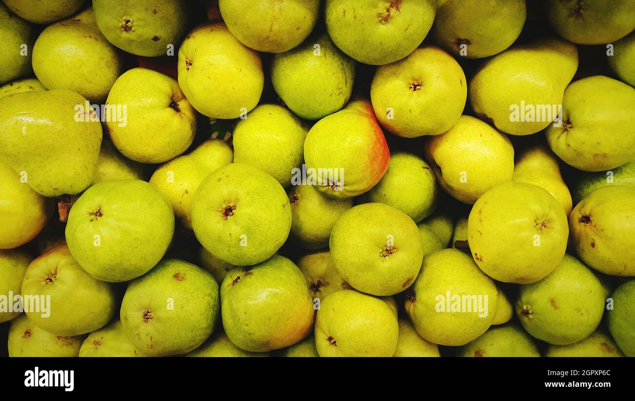 Full Frame Shot Of Apples For Sale In Market Stock Photo