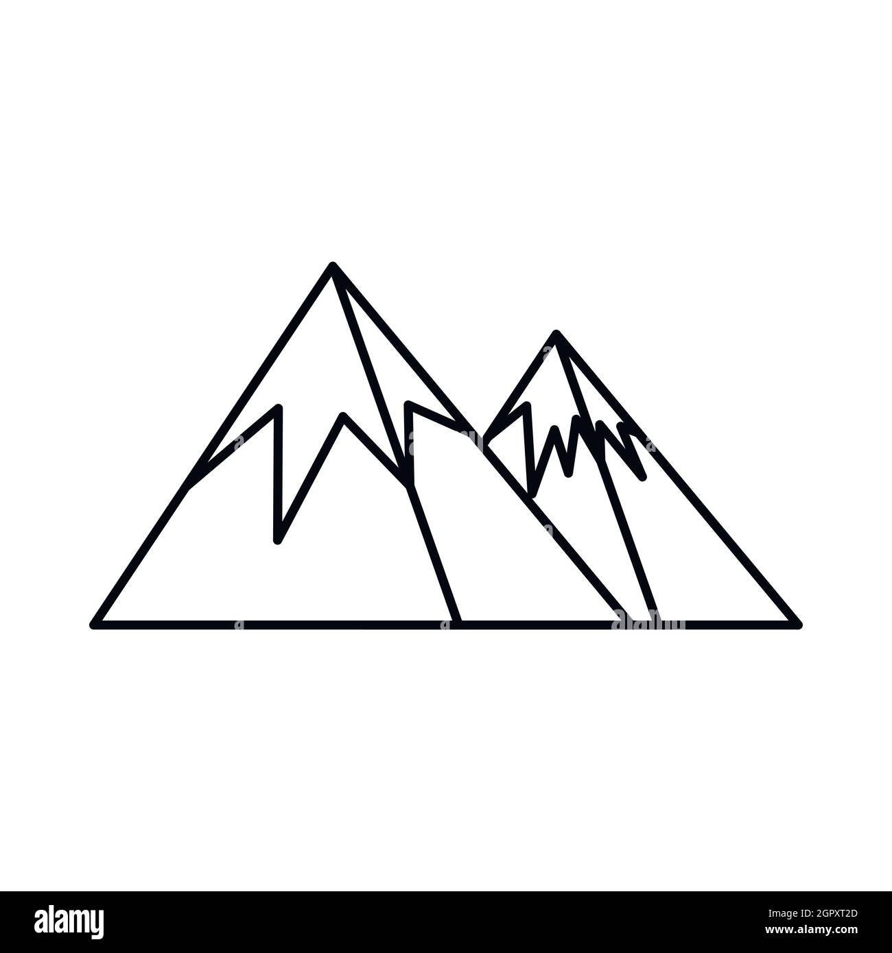 Mountain outline Silhouette Vector Clipart Images Pictures