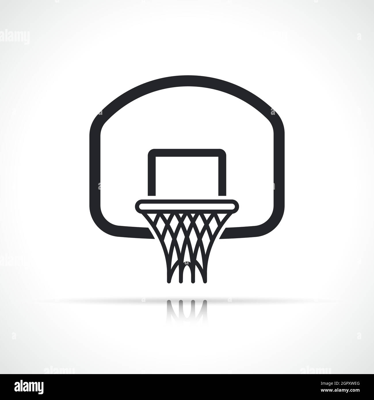 basketball hoop backboard ring icon Stock Vector