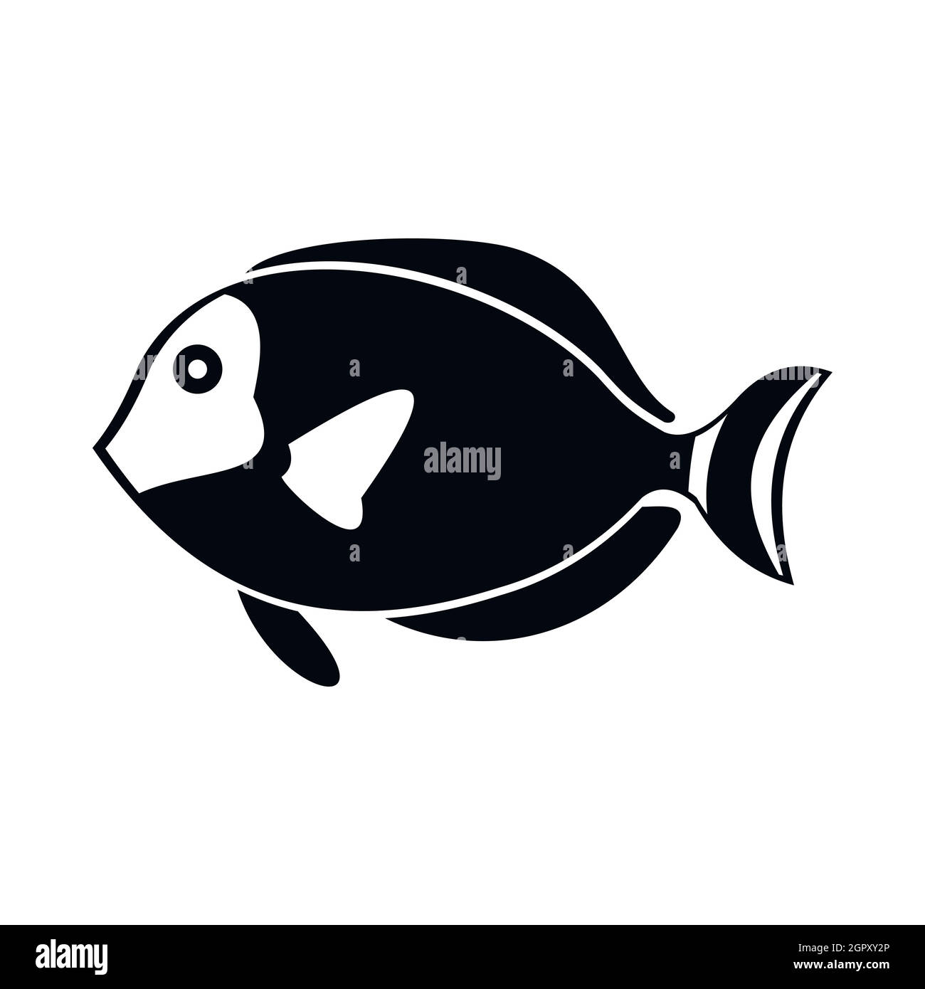 Surgeon fish icon, simple style Stock Vector