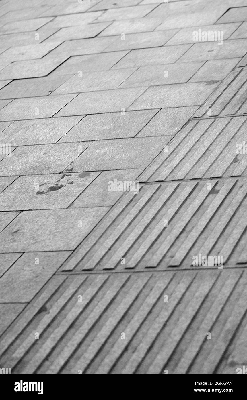 Foot Path Grey Plank footpath Black and White Stock Photos & Images - Alamy