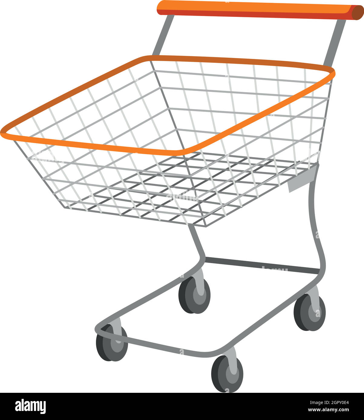 Shopping cart with metal basket Stock Vector Image & Art - Alamy