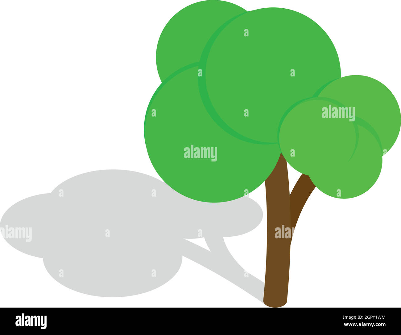 Tree icon, isometric 3d style Stock Vector