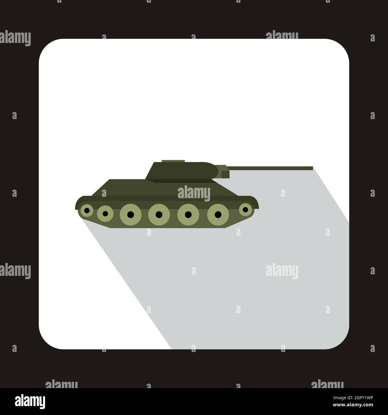 Tank icon, flat style Stock Vector