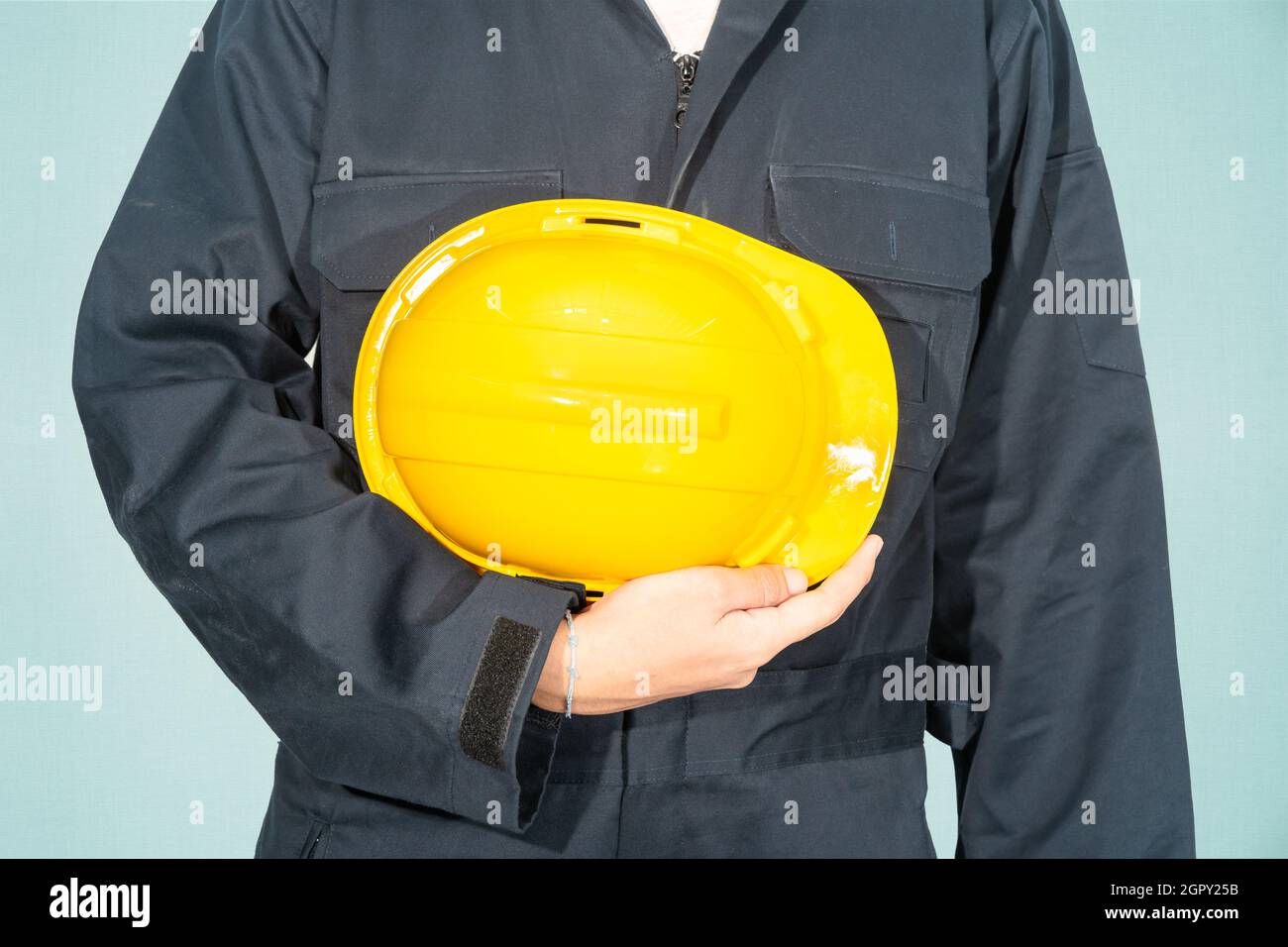 Engineer with helmet coverall hi-res stock photography and images - Alamy