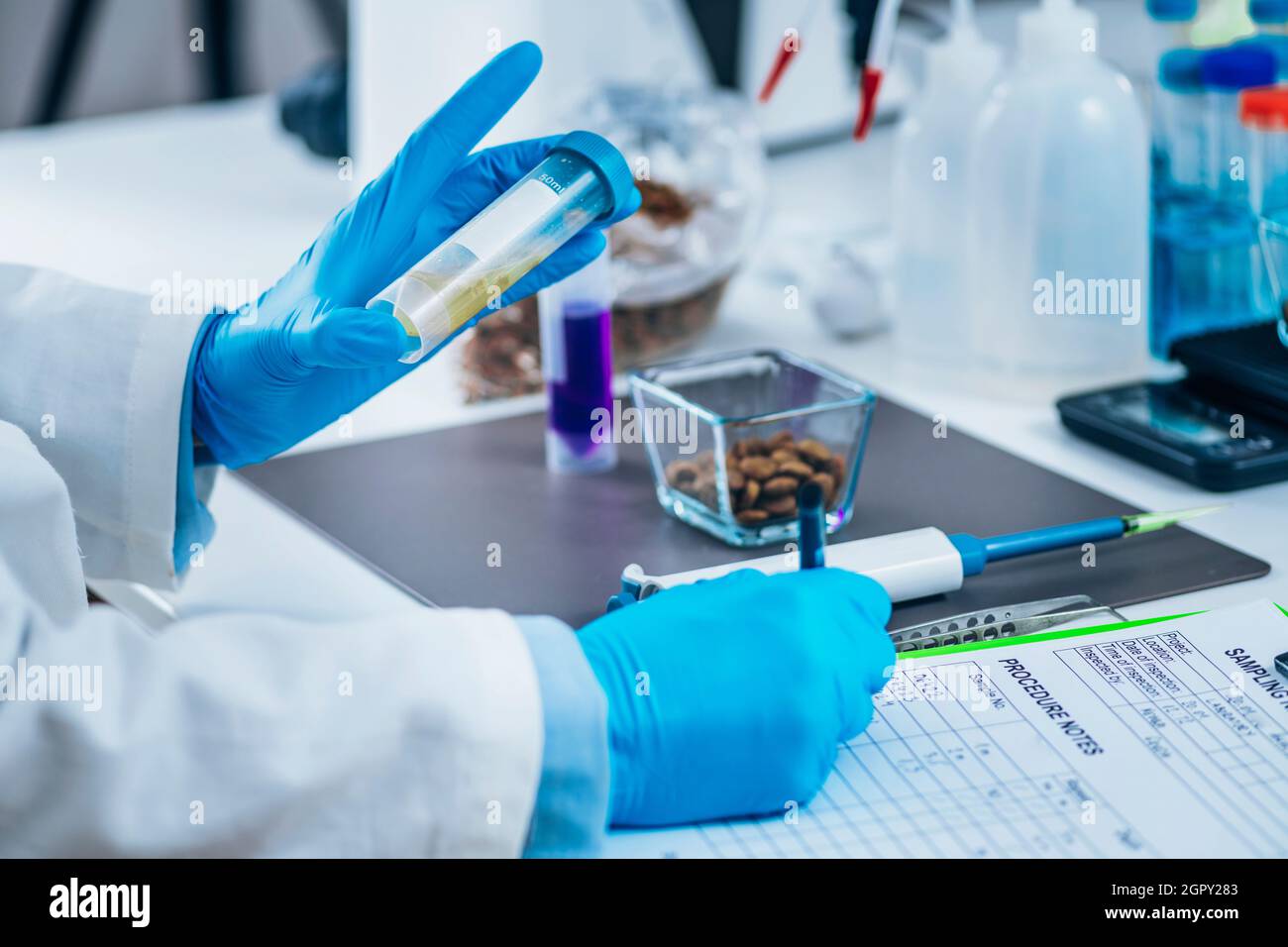 Sample Preparation For Pet Food Quality Control In Laboratory Stock Photo -  Alamy