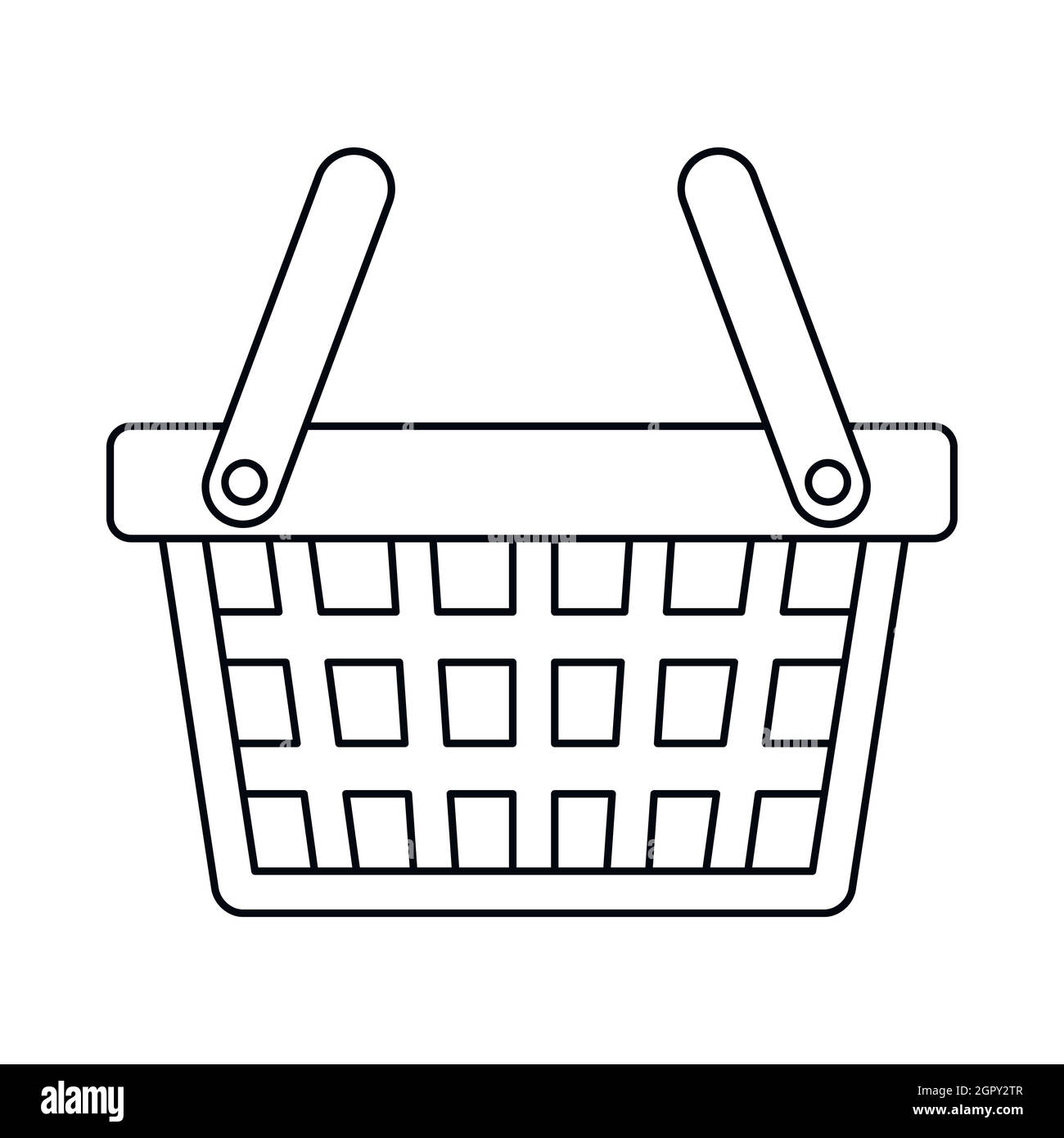 Shopping basket icon, outline style Stock Vector Image & Art - Alamy