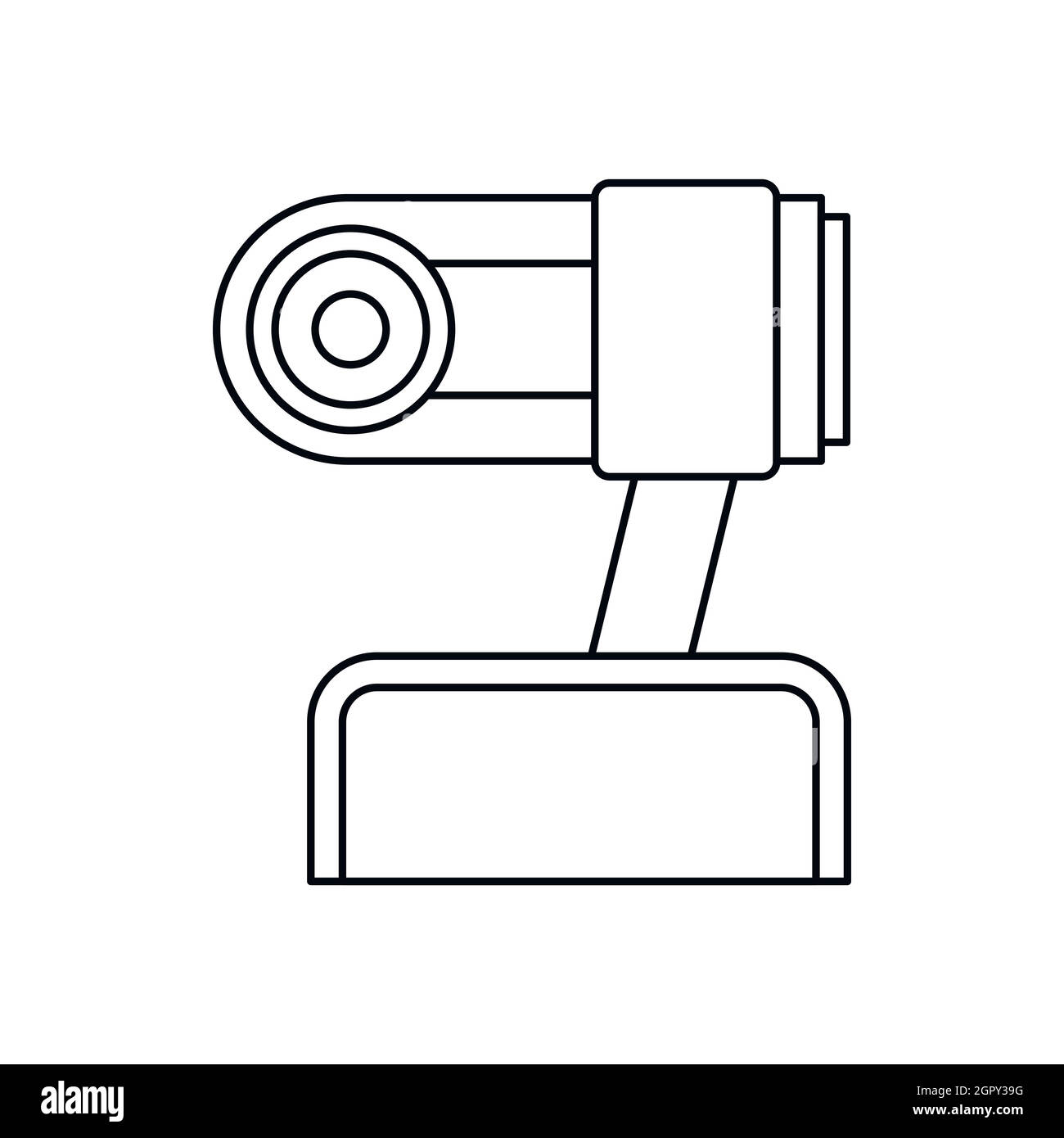 Webcam icon in outline style Stock Vector