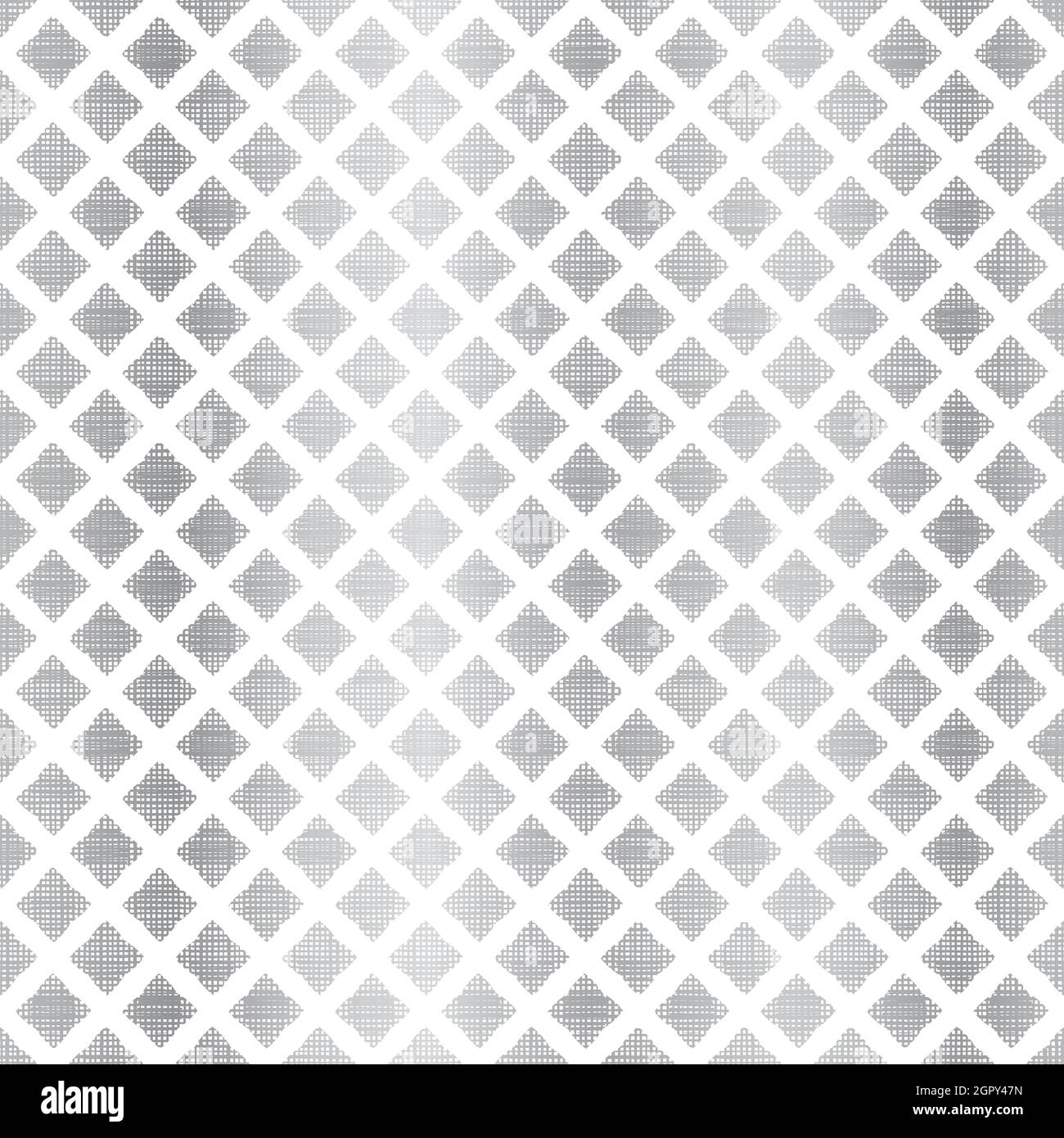 Elegant Silver Geometrical Seamless Pattern Design on White Background Stock Vector