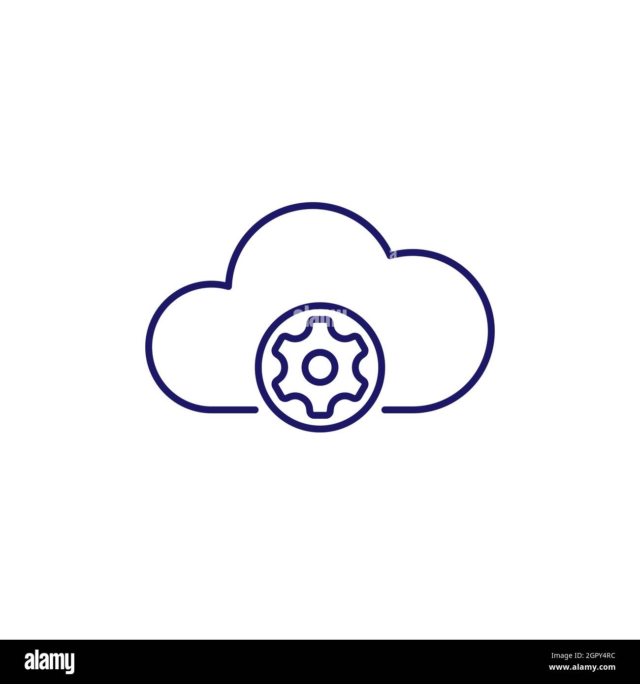 cloud computing vector outline icon Stock Vector Image & Art - Alamy