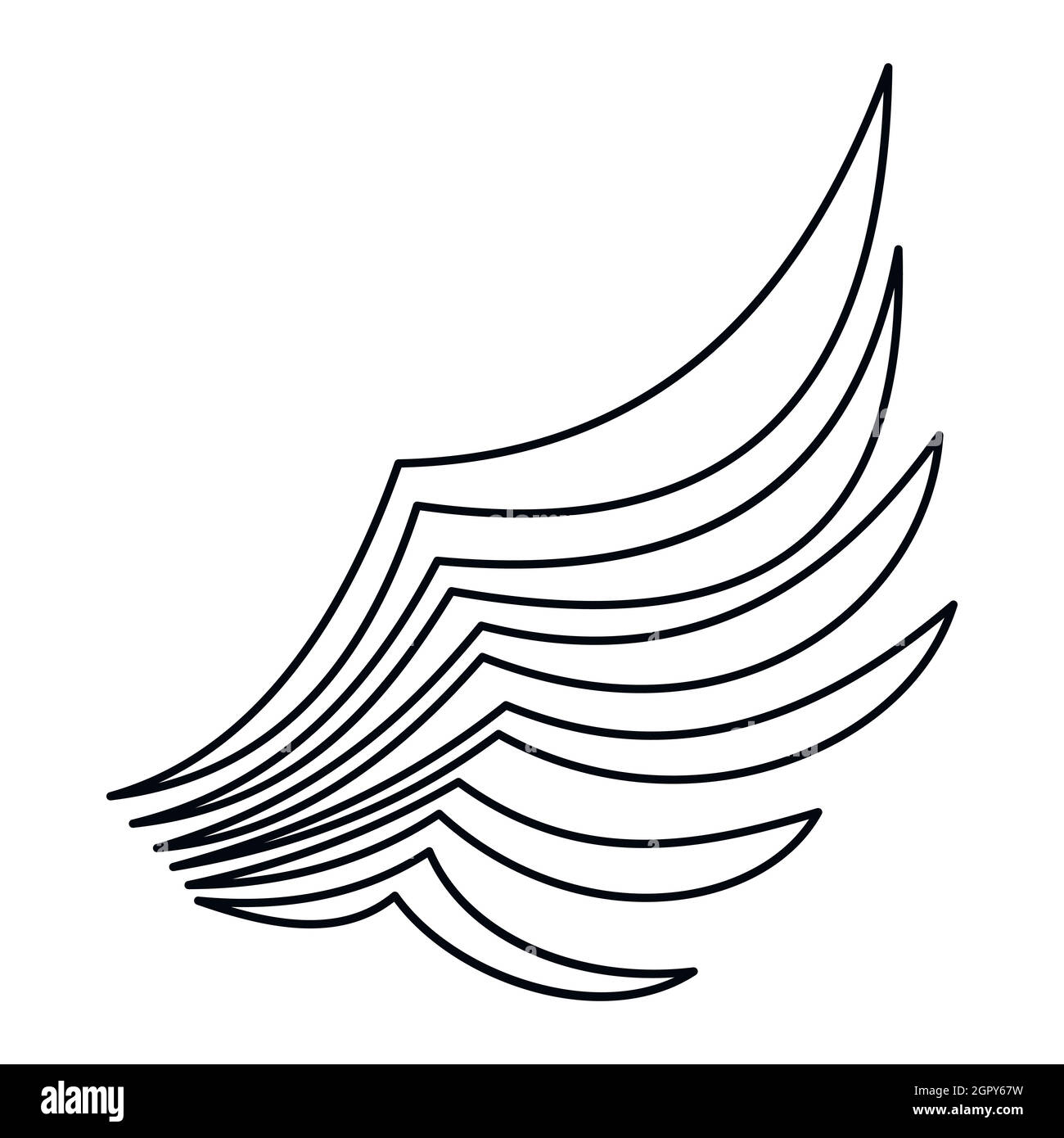 Wing icon, outline style Stock Vector Image & Art - Alamy