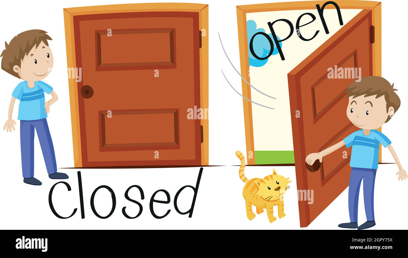 Closed door clip art hi-res stock photography and images - Alamy