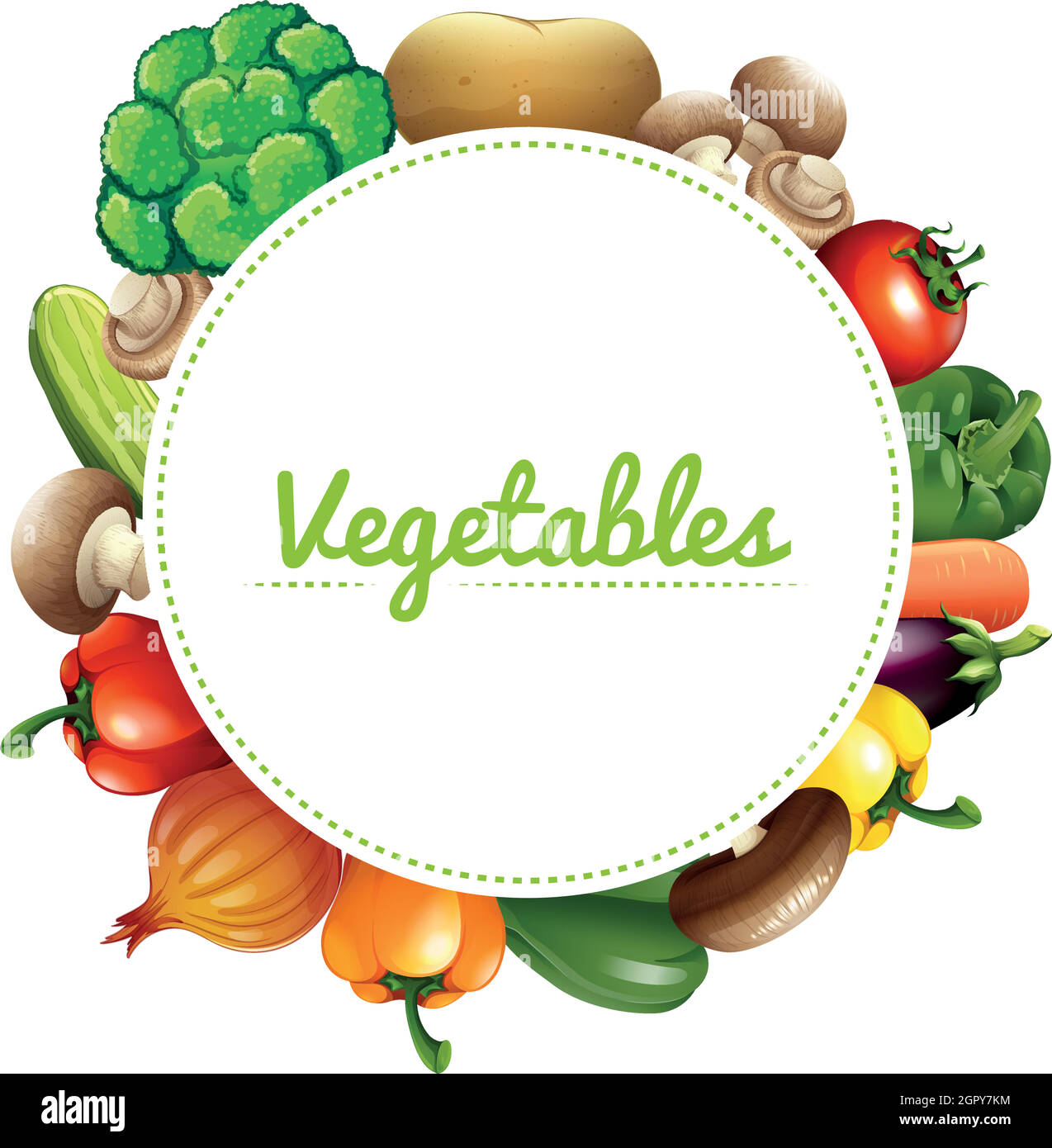 Banner design with fresh vegetables Stock Vector Image & Art Alamy