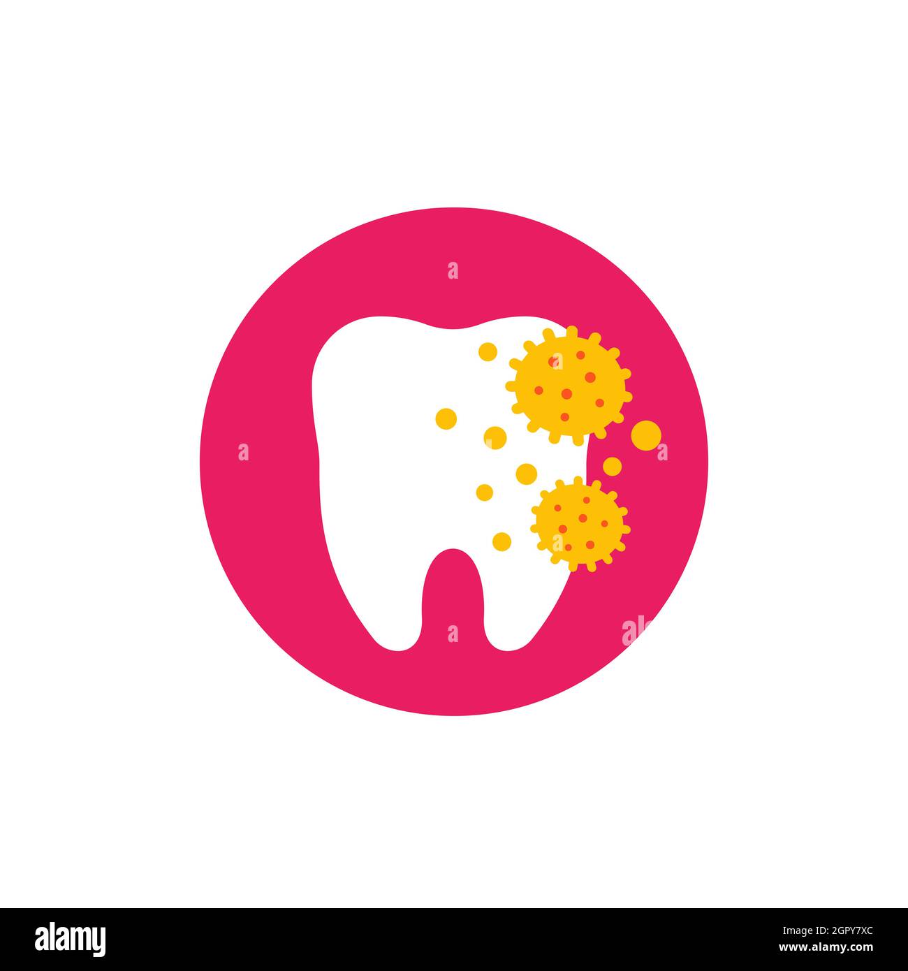 Dental infection icon tooth hi-res stock photography and images - Alamy