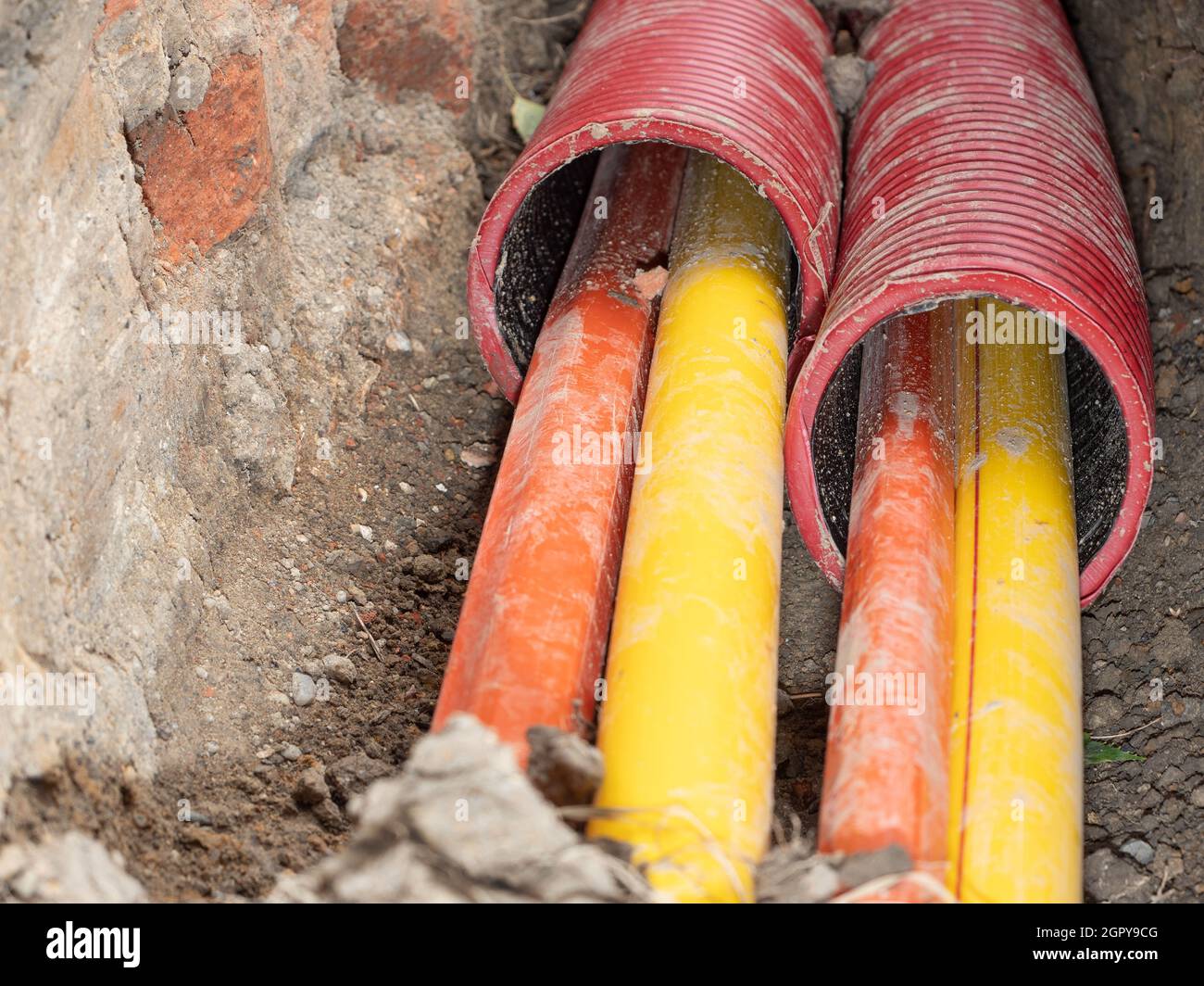 Ground Work For The Installation Of Fiber Optic Cables For
