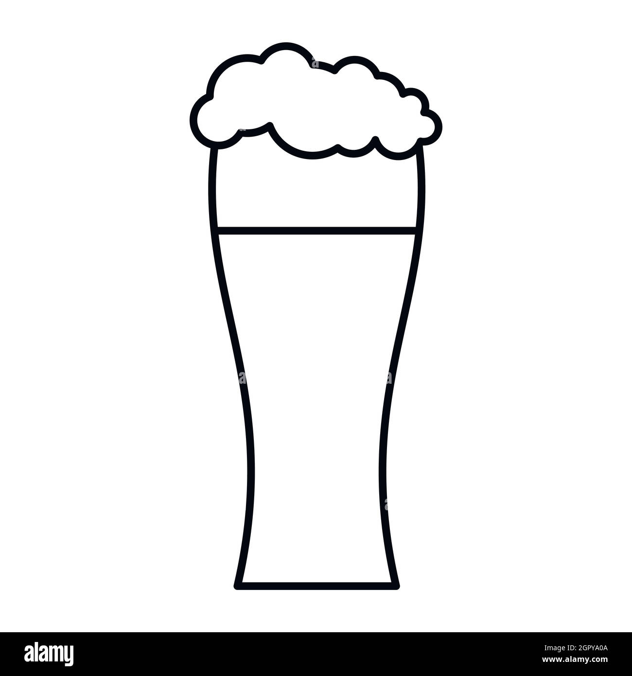 Glass of beer icon, outline style Stock Vector Image & Art - Alamy
