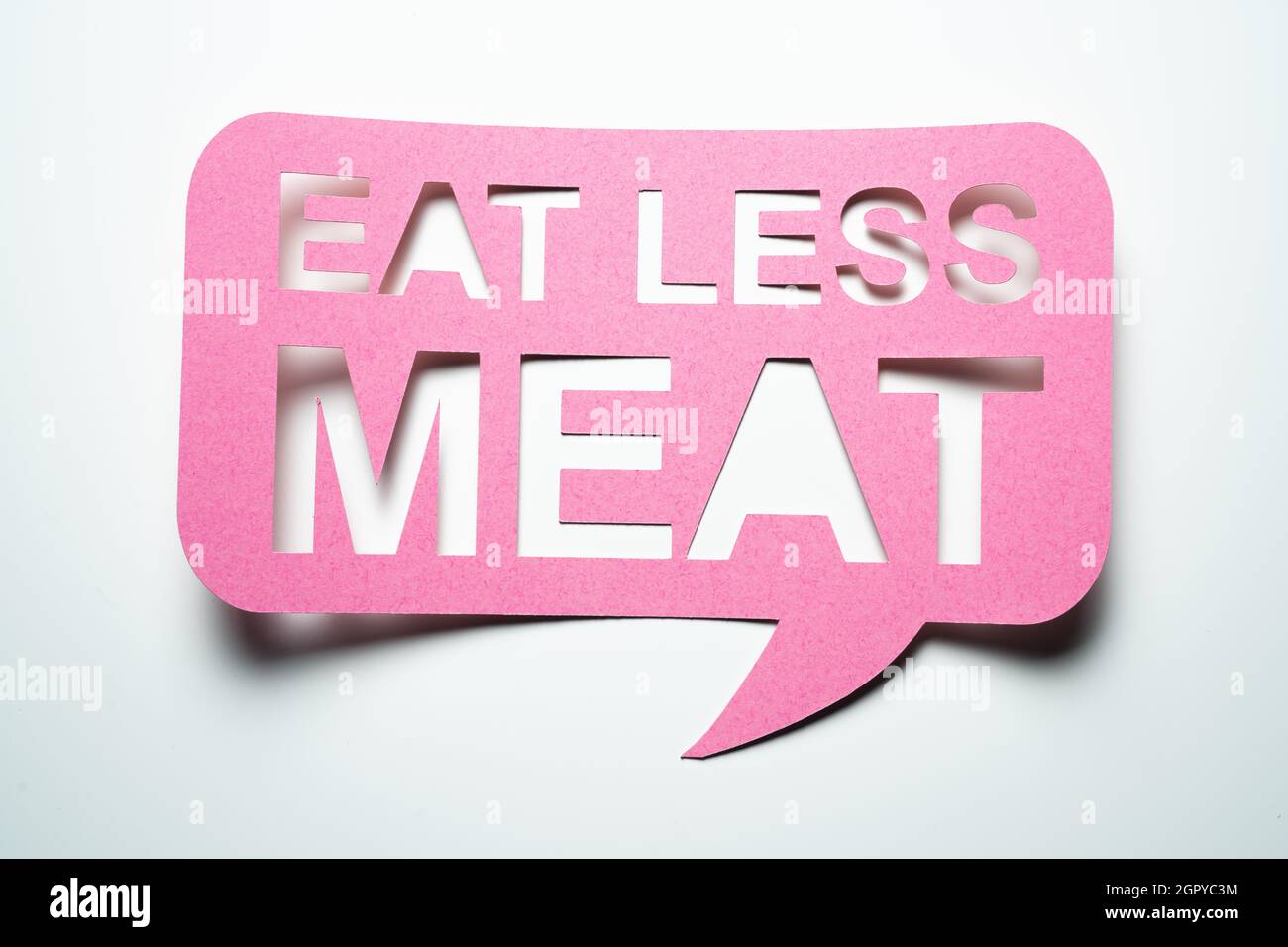 Eat Less Meat. Diet Restriction And Avoidance Stock Photo
