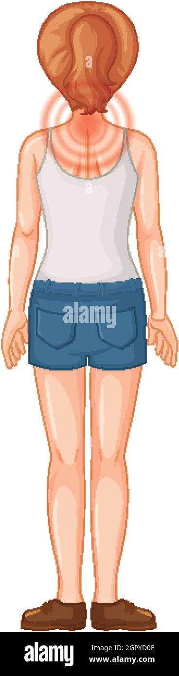 Back of woman on white background Stock Vector Image & Art - Alamy