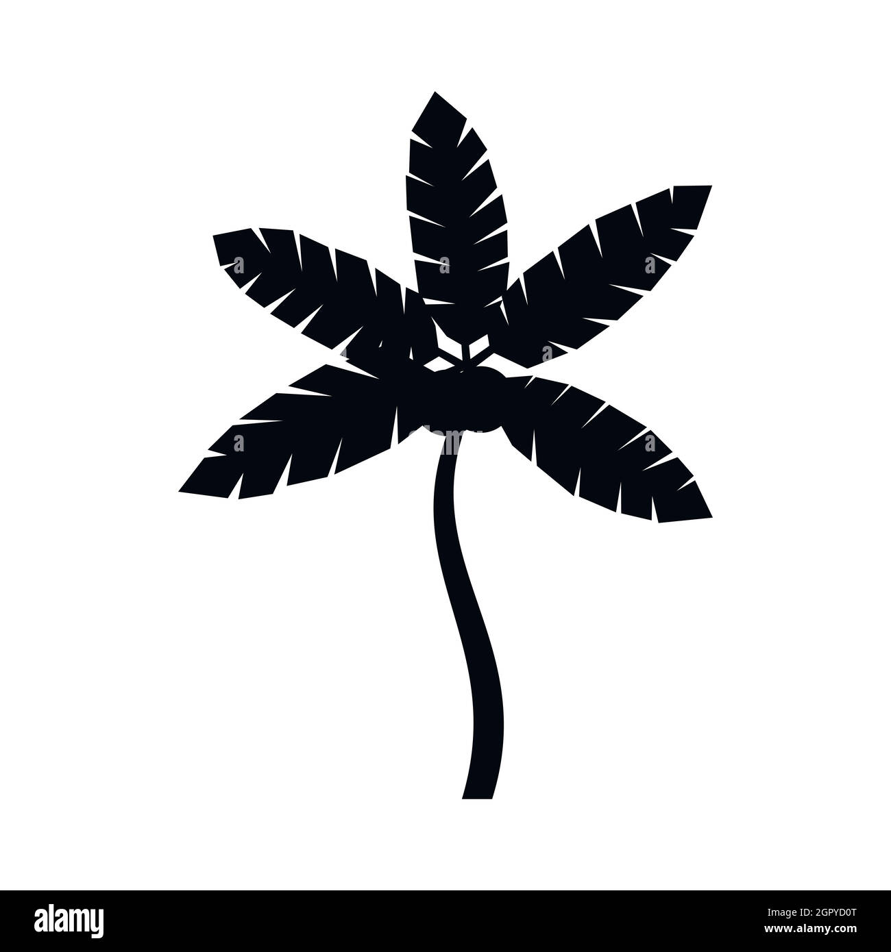Palm tree with coconuts icon, simple style Stock Vector