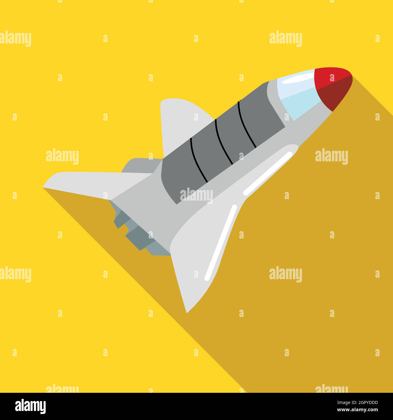 Space shuttle icon in flat style Stock Vector Image & Art - Alamy