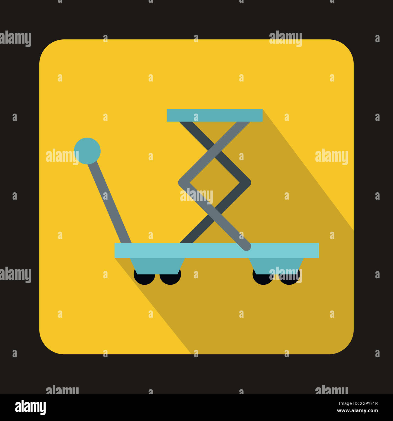 Warehouse trolley for weight lifting icon Stock Vector